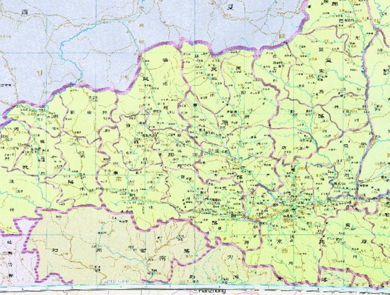 The Historical Map of Fengxiang Road in the Jin Dynasty of China