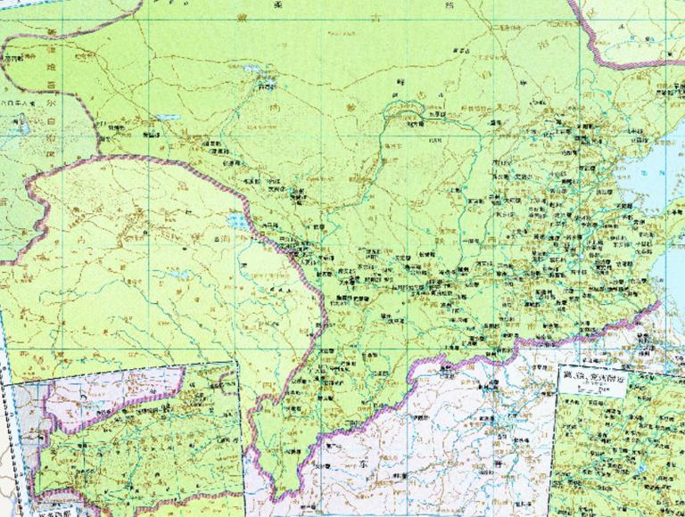 China former qin  in the period of sixteen historical maps (Near JiZhou, xuzhou and yanzhou )